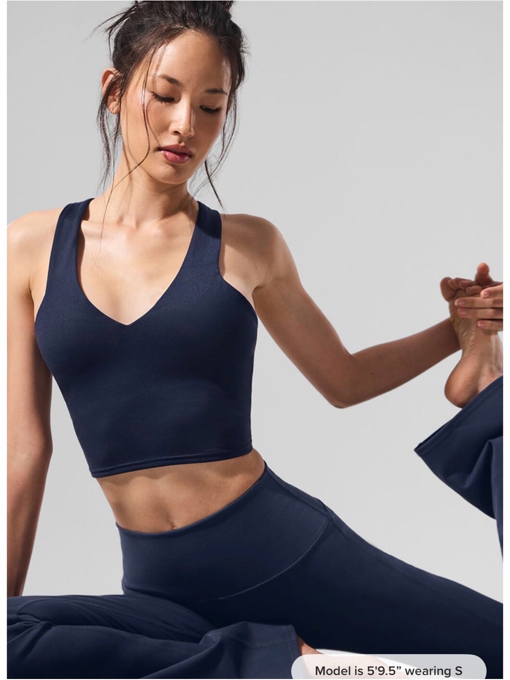 ALO Yoga Navy airbrush tank top  Bra